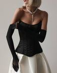 Black Silk Corset