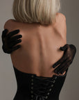 Black Silk Corset