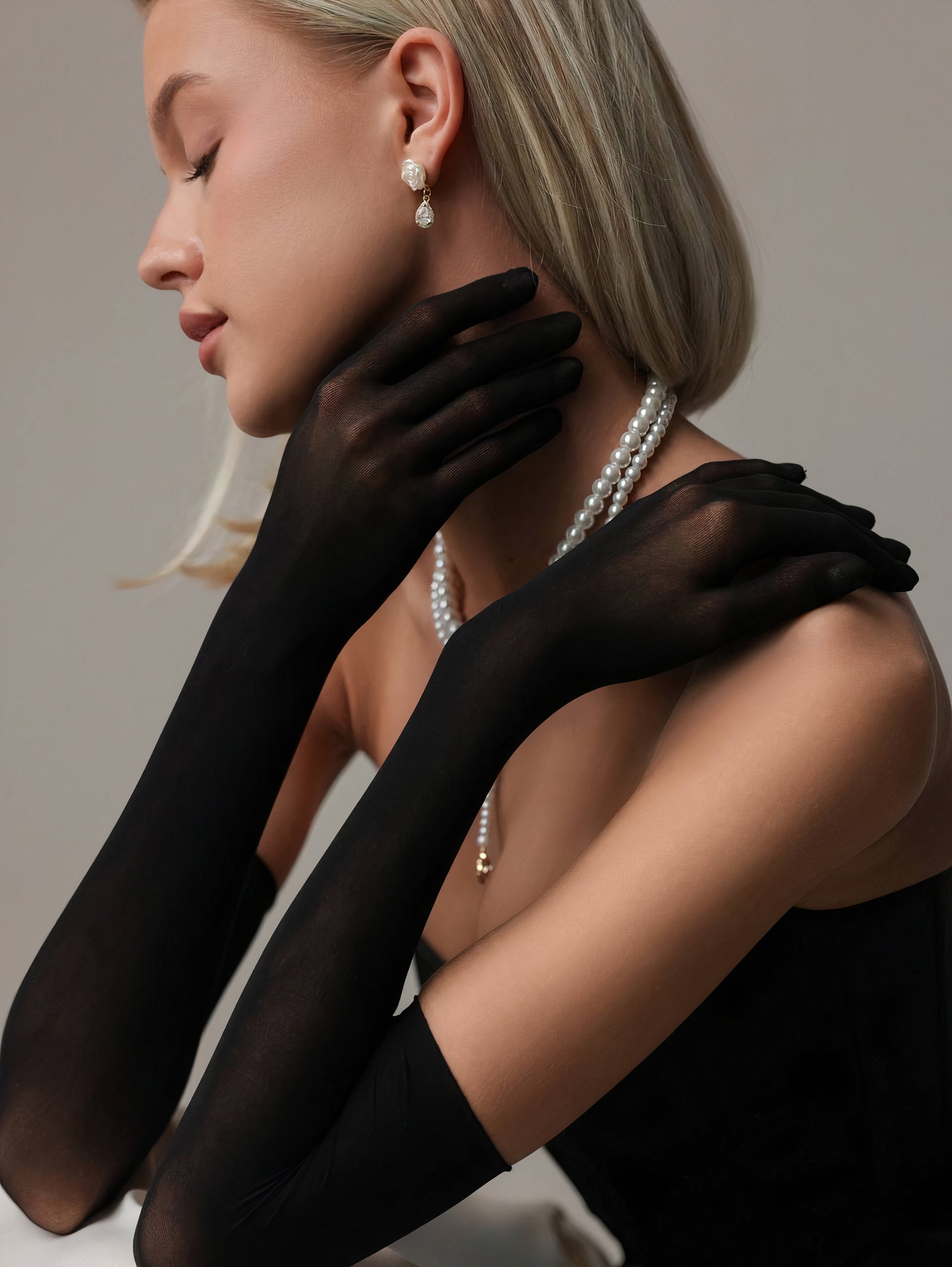 Black Silk Corset
