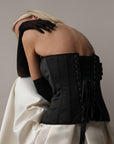 Black Silk Corset