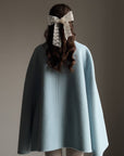 Cape Coat With Tie Neck