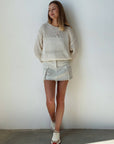 Ivory Lace Knit Top