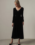 Midnight Garden Velvet Dress