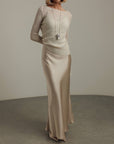 Champagne Satin Dress