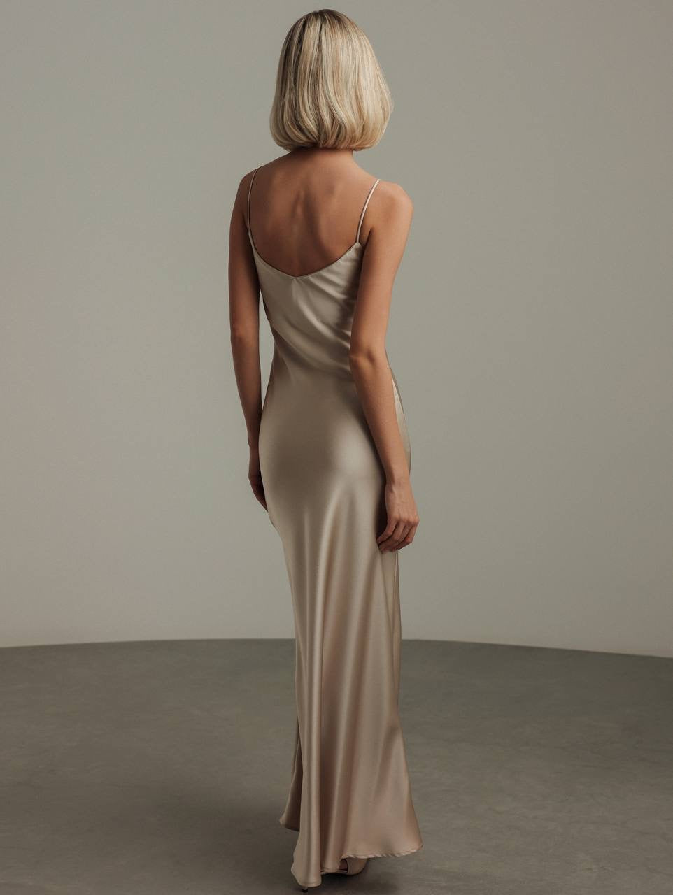 Champagne Satin Dress