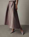 Satin Pleated Skirt