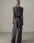 Grey Wide-Leg Trousers