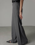 Grey Wide-Leg Trousers