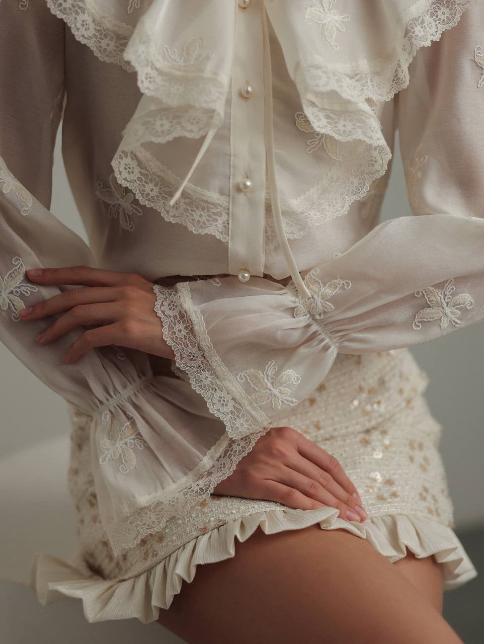 Frilled Lace Blouse