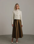 Bronze Allure Pleated Skirt