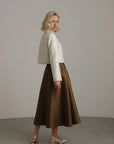 Bronze Allure Pleated Skirt