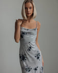 Floral Satin Slip Dress