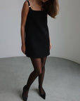 Midnight Allure Strappy Mini Dress