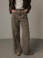 Leopard Print Wide-Leg Pants