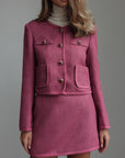 Raspberry Tweed Two-Piece Suit