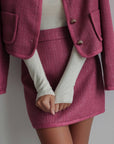 Raspberry Tweed Two-Piece Suit