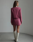 Raspberry Tweed Two-Piece Suit