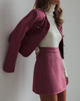 Raspberry Tweed Two-Piece Suit