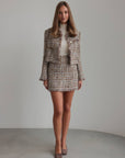 Elegant Tweed Set in Earthy Tones