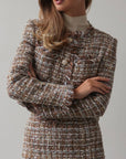 Elegant Tweed Set in Earthy Tones