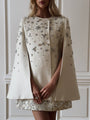 Embellished White Cape