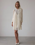 Ethereal Ivory Dress with Crystal Details