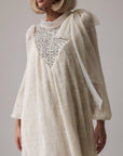 Ethereal Ivory Dress with Crystal Details