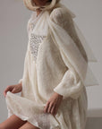 Ethereal Ivory Dress with Crystal Details