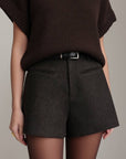 Chic Wool-Blend Shorts