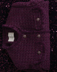 Textured Purple Tweed Jacket