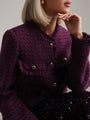 Textured Purple Tweed Jacket