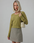 Textured Wool Mini Skirt