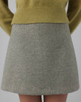 Textured Wool Mini Skirt