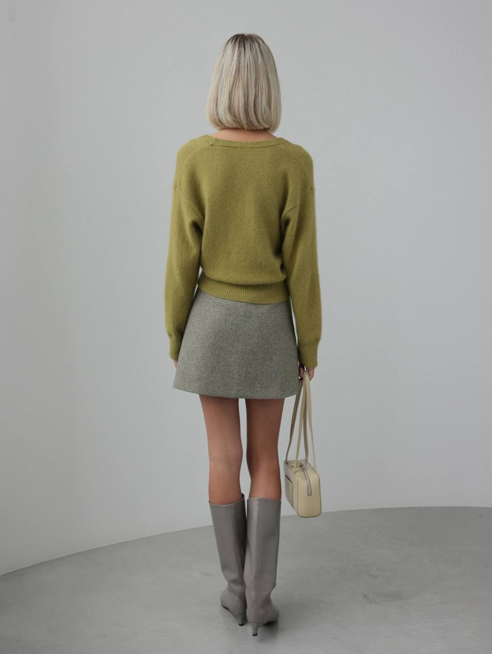 Textured Wool Mini Skirt