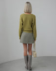 Textured Wool Mini Skirt