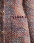 Romantic Bow-Detail Tweed Mini Dress