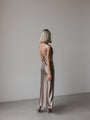 Metallic Satin Slip Dress
