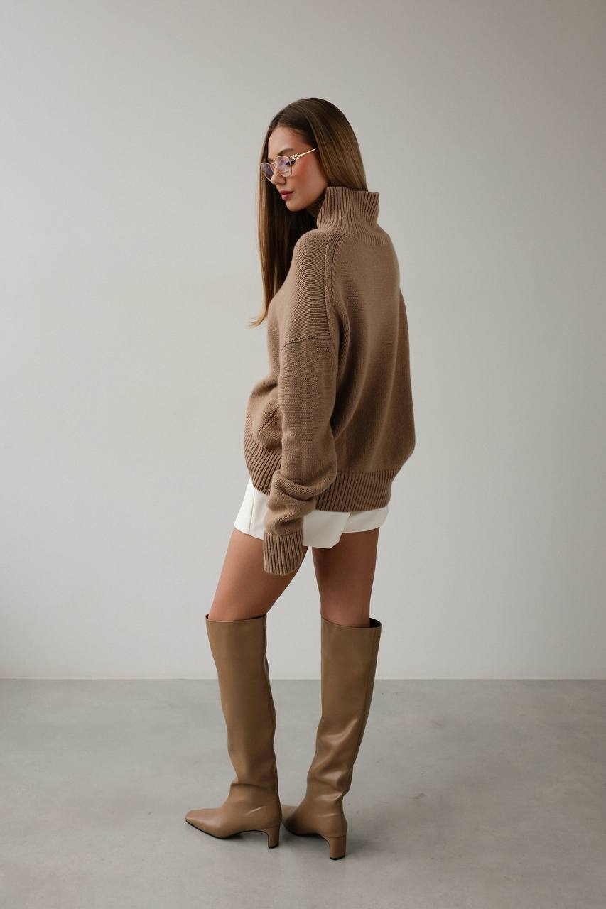 Oversized High Neck Sweater