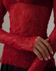 Scarlet Veil Lace Top