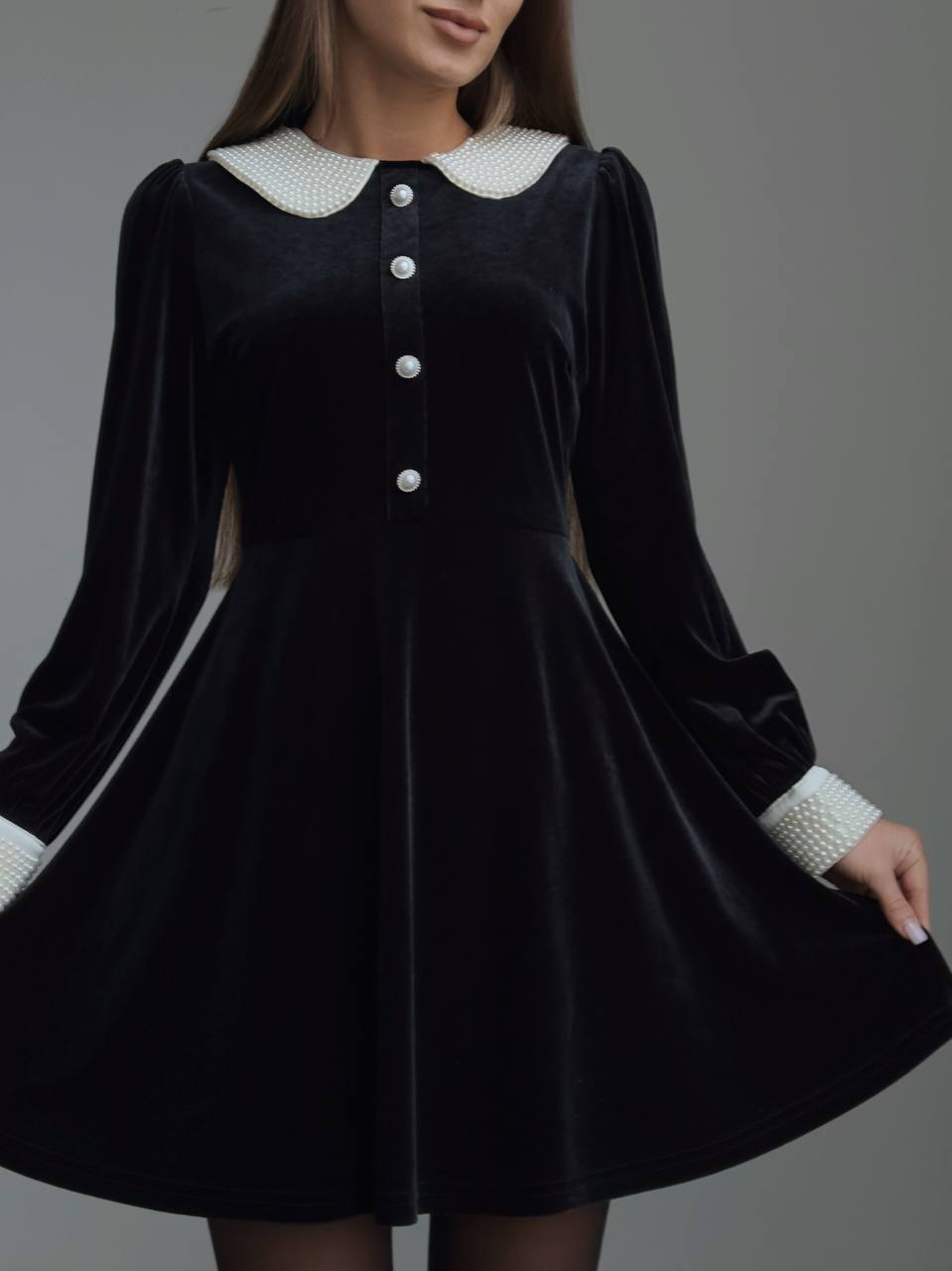 Moonlit Collar Dress
