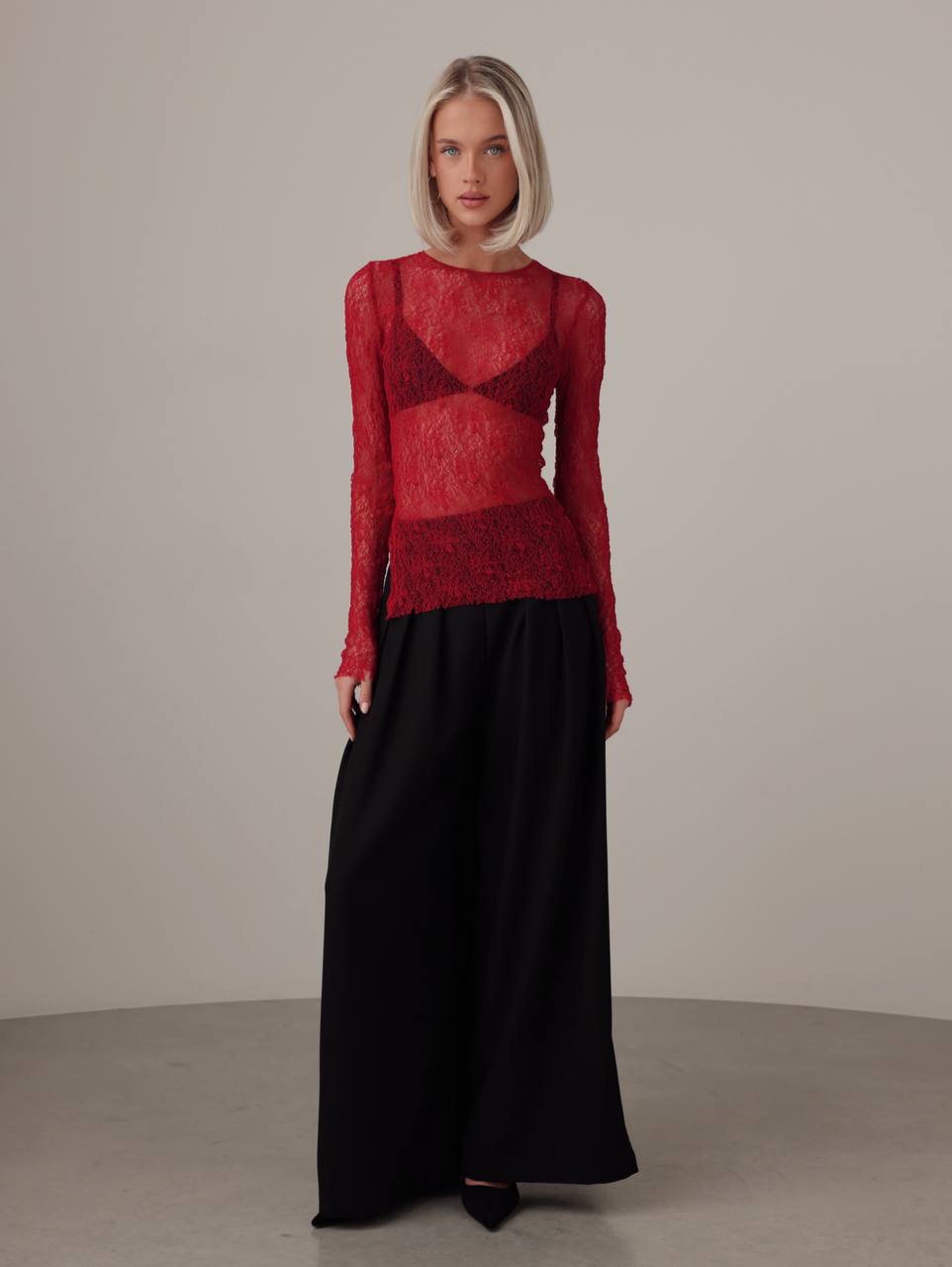 Scarlet Veil Lace Top