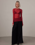 Scarlet Veil Lace Top