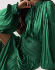 Emerald Cascade Dress