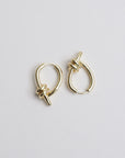 Golden Knot Hoops Earrings