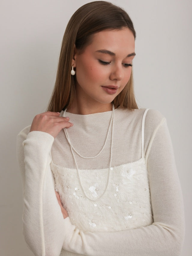 Frost Feather Mini Dress