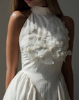 White Blossom Halter Dress