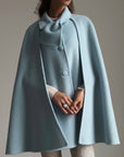Cape Coat With Tie Neck