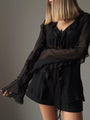 Elegant Black Chiffon Blouse - GodBlessDress