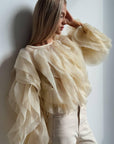 Elegant Ruffled Blouse - GodBlessDress