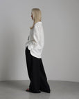 Asymmetric White Oversized Blouse